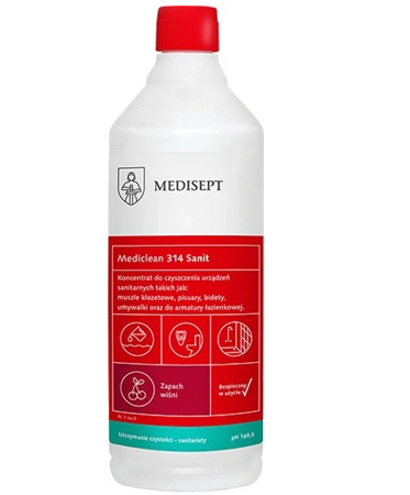 Medisept Mediclean 310 Preparat do codziennego mycia wszystkich powierzchni sanitarnych 1 L